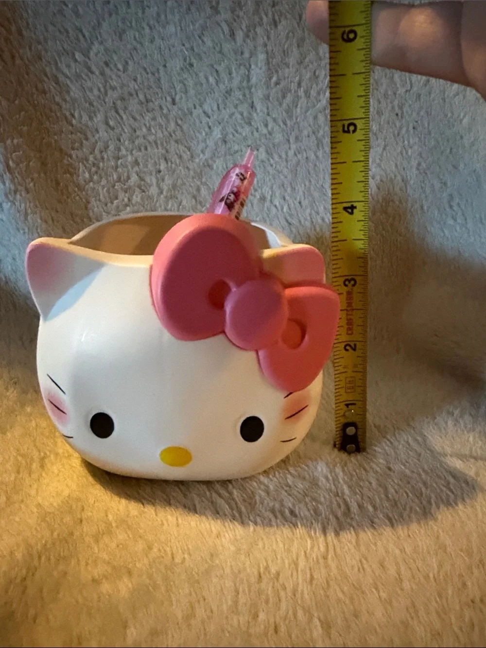 Hello Kitty White Face Organizer with Pink Bow